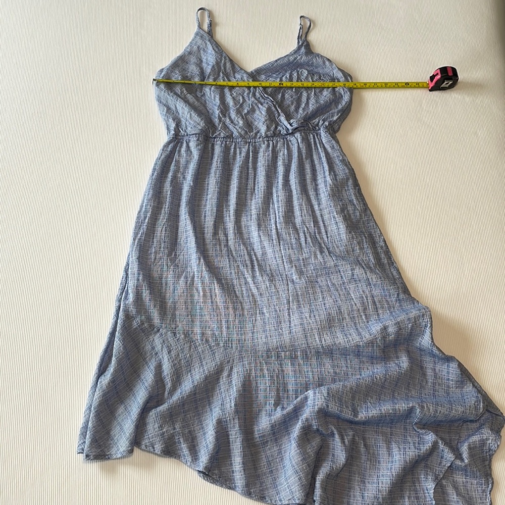Fourteenth place XXL blue and white asymmetrical dress and adjustable straps